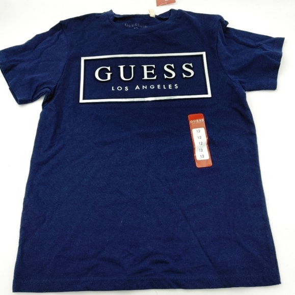 GUESS Kids Silver Logo Tee Size 12 - Picture 1 of 3
